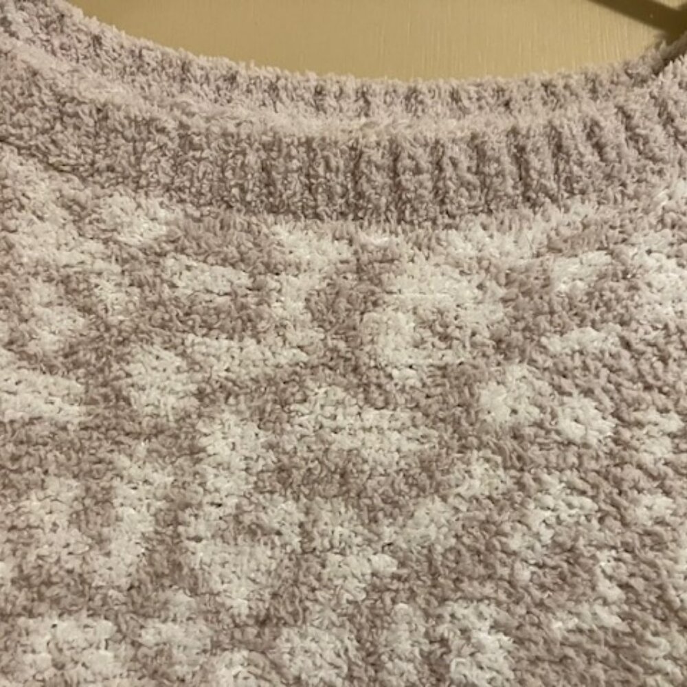 Leopard Print Dolman Style Fuzzy Sweater - image 2